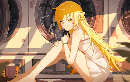 连衣裙 黄眼 动漫女孩 动漫 电脑壁纸 4K壁纸