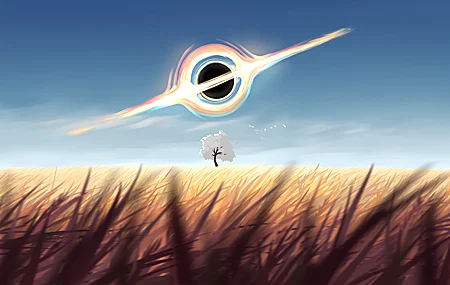 小麦 黑洞 数字艺术 电脑壁纸 4K壁纸