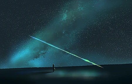 夜晚 星空 流星 电脑壁纸 4K壁纸