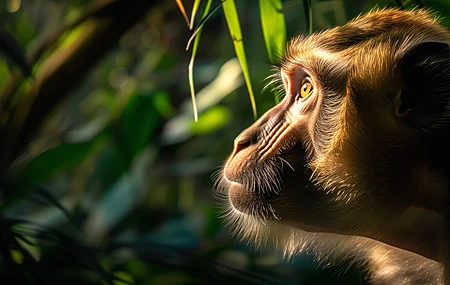 眼睛 人工智能艺术 动物 猴子 特写 电脑壁纸 4K壁纸