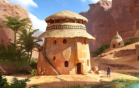 乔纳斯·哈西比 建筑 建筑 部落 阳光 植物 电脑壁纸 4K壁纸