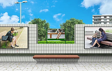 长凳 天空 电脑壁纸 4K壁纸