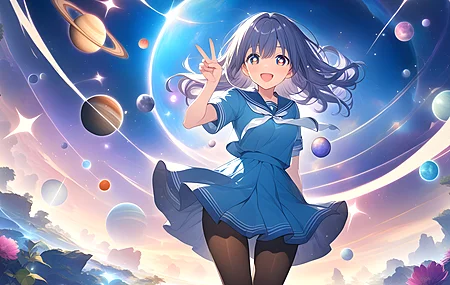 动漫女孩 AI艺术 电脑壁纸 4K壁纸