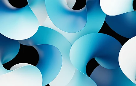 抽象 光滑 青绿色 极简主义 深色背景 波浪 电脑壁纸 4K壁纸