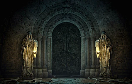 电子游戏 骷髅 门 拱门 电脑壁纸 4K壁纸