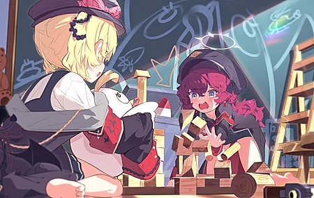 女学生 动漫女孩 蓝色档案馆 粉丝艺术 电脑壁纸 4K壁纸