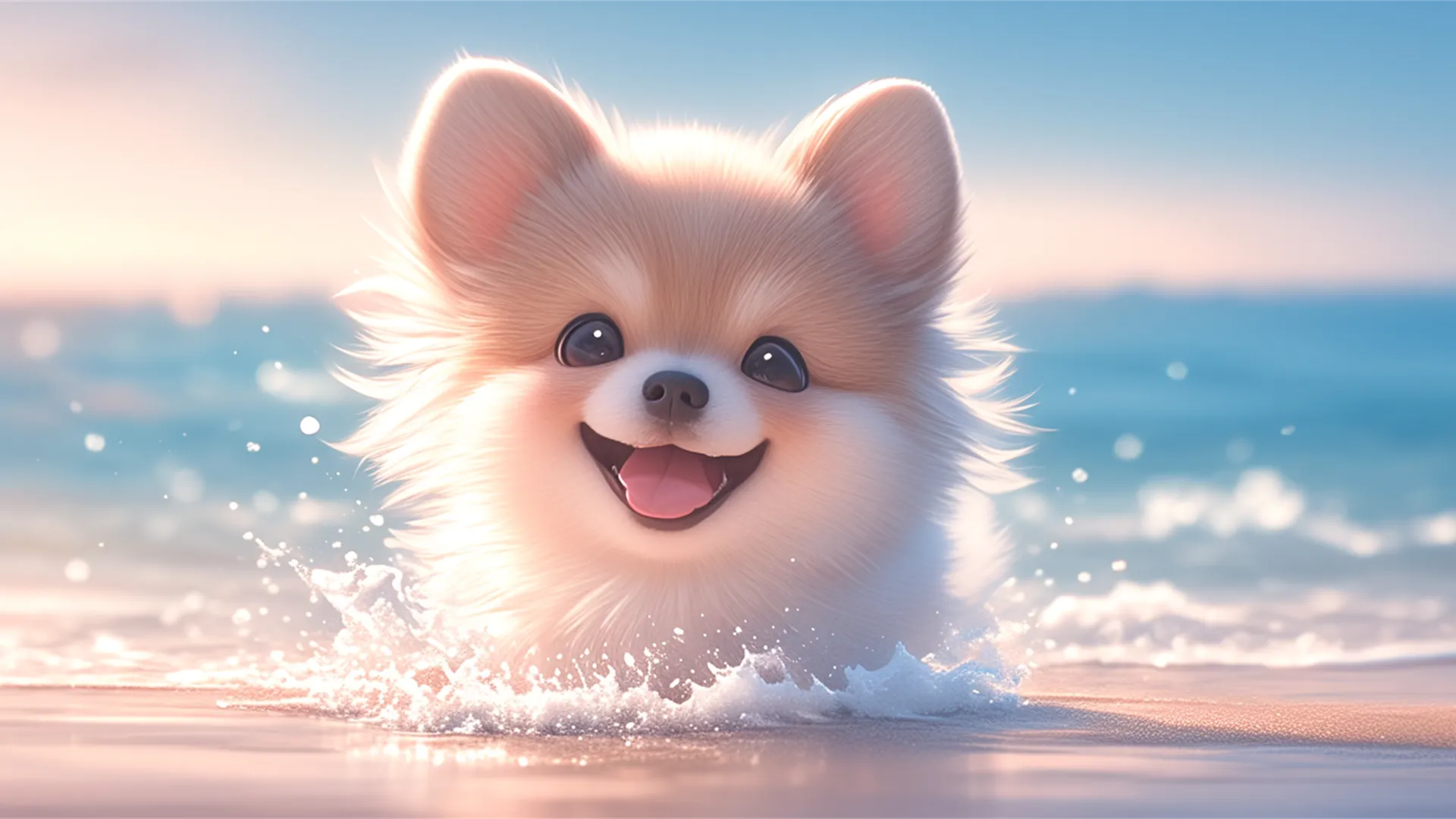小狗 小可爱 动漫 生物 AI艺术 电脑壁纸 4K壁纸