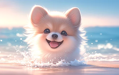 小狗 小可爱 动漫 生物 AI艺术 电脑壁纸 4K壁纸