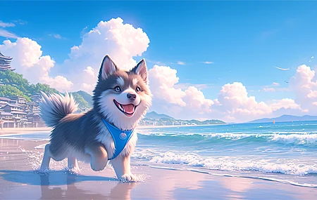 狗 动漫生物 AI艺术  电脑壁纸 4K壁纸