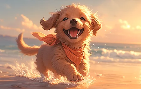 小狗 小可爱 动漫生物 AI艺术 电脑壁纸 4K壁纸