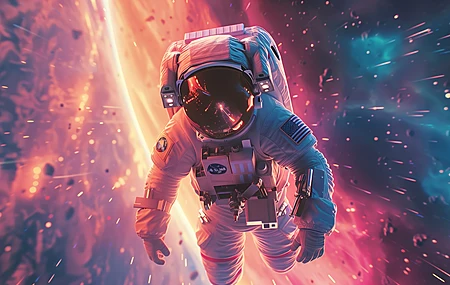 宇航员 人工智能艺术 插图 漂浮  电脑壁纸 4K壁纸