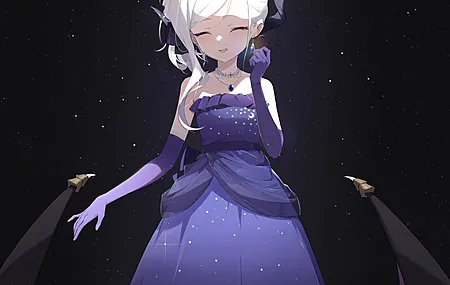 带翅膀的动漫女孩 蓝色档案 连衣裙 动漫女孩 肖像展示 深色背景 手机壁纸 4K壁纸