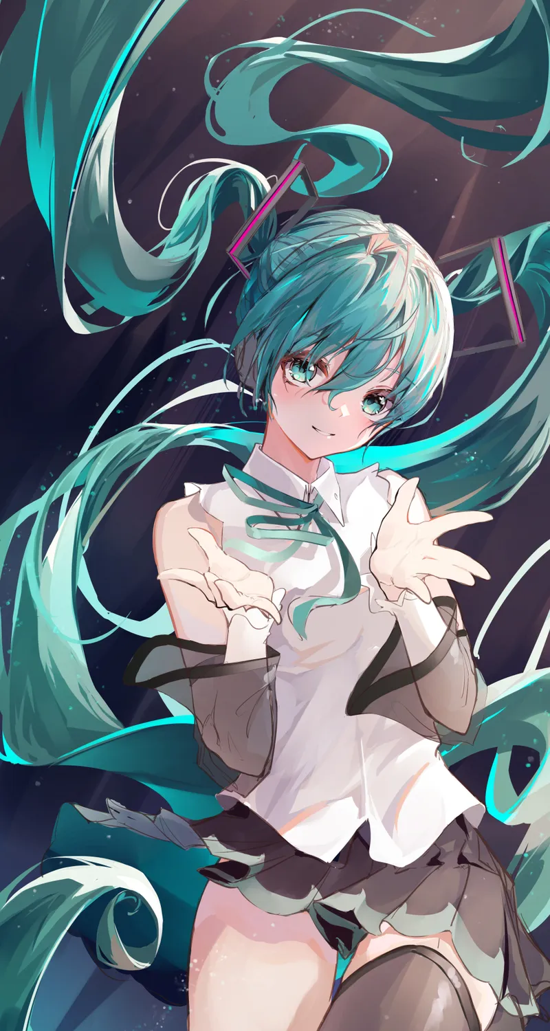 初音未来 动漫 动漫女孩 手机壁纸 4K壁纸