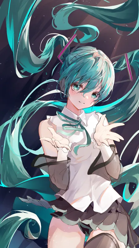 初音未来 动漫 动漫女孩 手机壁纸 4K壁纸