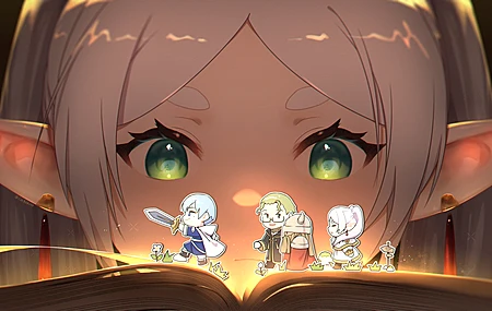 猫 闭着嘴 长发 绿眼睛 一群人 精灵 动漫女孩 动漫男孩 电脑壁纸 4K壁纸