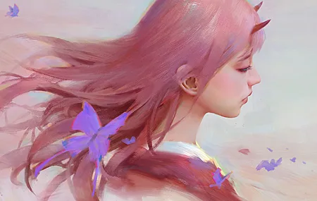 粉色头发 墨镜 电脑壁纸 4K壁纸