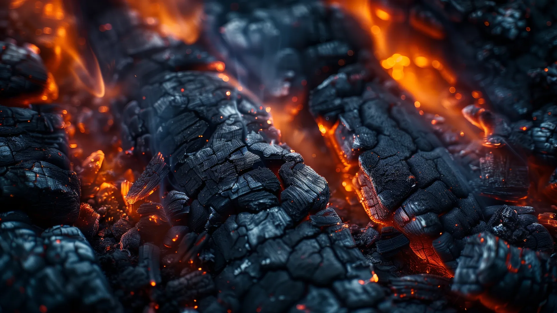 发光 余烬 火 灰 煤 电脑壁纸 4K壁纸