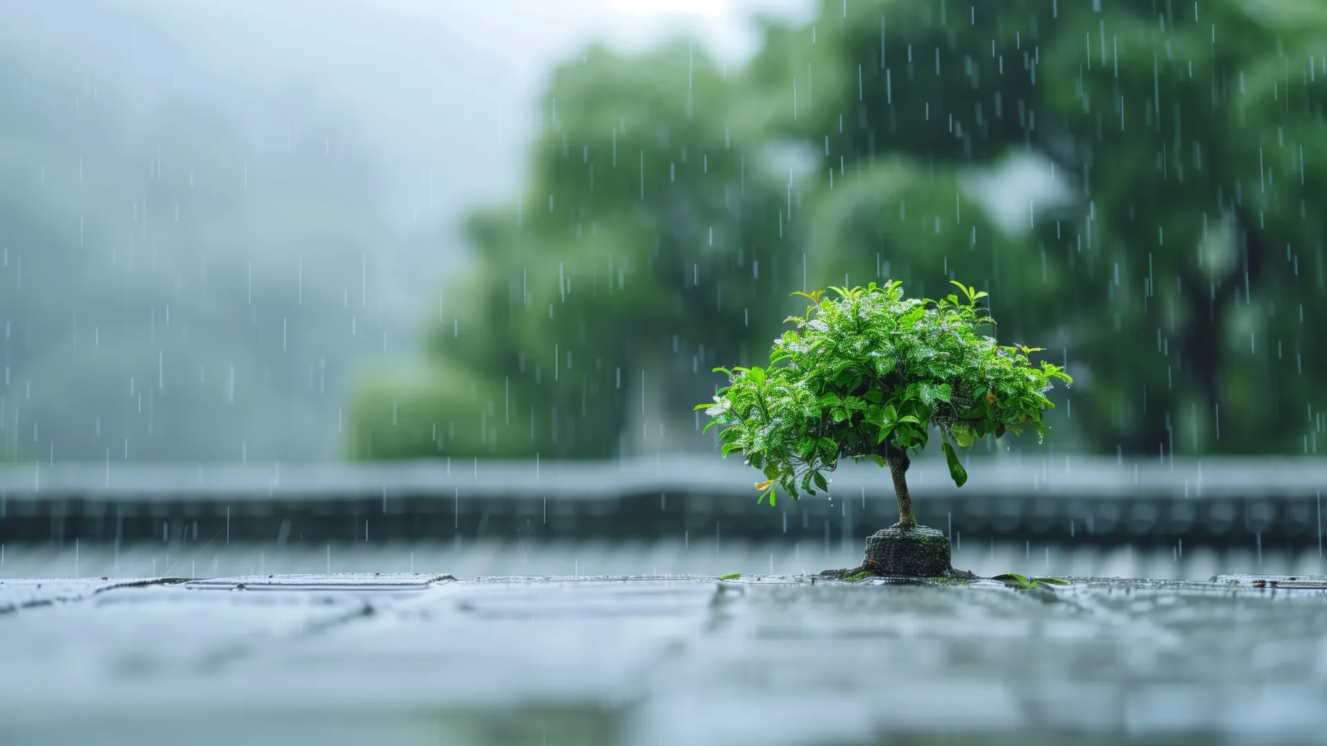 雨 景深 电脑壁纸 4K壁纸