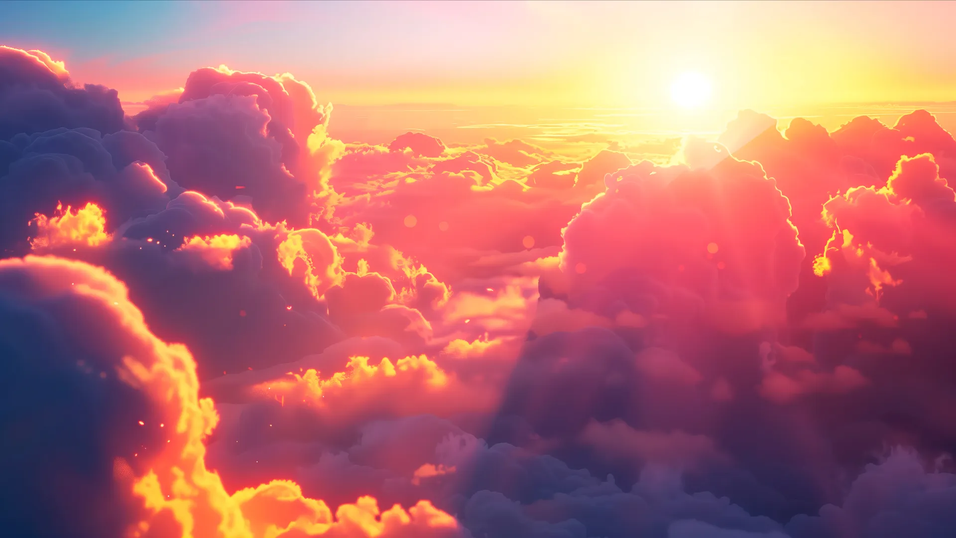 云 阳光 数字艺术 AI艺术 电脑壁纸 4K壁纸