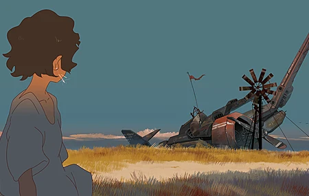 飞机 鸟 云 风车 环境 自然 电脑壁纸 4K壁纸