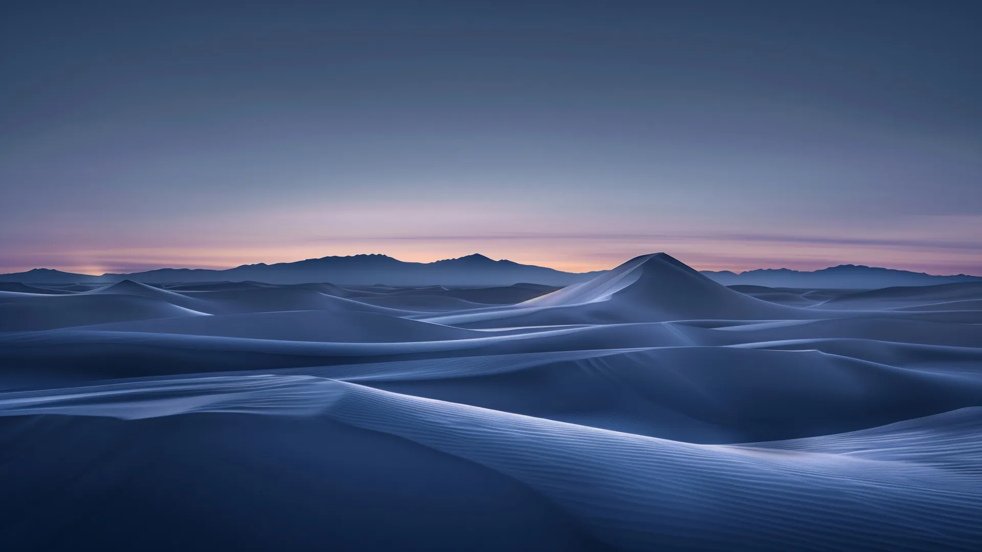 沙漠 黎明 蓝色小时 电脑壁纸 4K壁纸