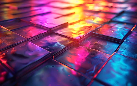 人工智能艺术 插图 彩色 瓷砖  电脑壁纸 4K壁纸