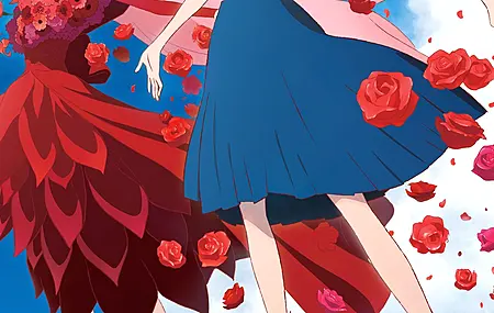 学校保姆 校服 玫瑰 手机壁纸 4K壁纸