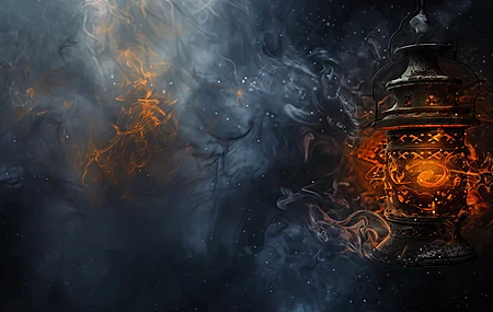 烟 灯 人工智能艺术 电脑壁纸 4K壁纸