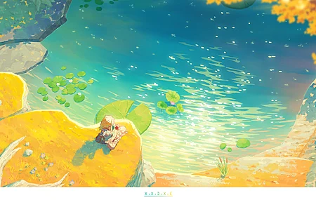 任天堂 自然 湖 睡莲 高角度 吃 草 植物 苹果 水果  电脑壁纸 4K壁纸