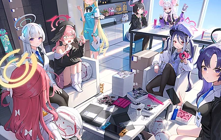 少女组合 动漫 动漫女孩 蓝色档案 电脑壁纸 4K壁纸