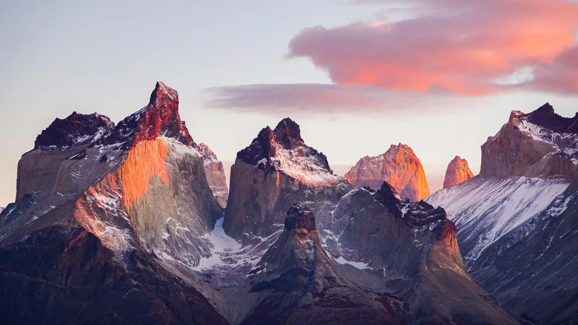 悬崖 山脉 山口 云 日落 智利 自然 景观  电脑壁纸 4K壁纸