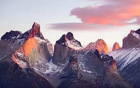 悬崖 山脉 山口 云 日落 智利 自然 景观  电脑壁纸 4K壁纸