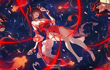 本海：星际铁路 动漫女孩 动漫 动漫游戏 双尾 电脑壁纸 4K壁纸