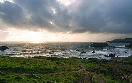 风景 自然 海 海岸 云 日落 加利福尼亚州 电脑壁纸 4K壁纸