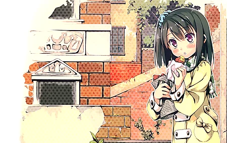 动漫女孩 糕点  电脑壁纸 4K壁纸