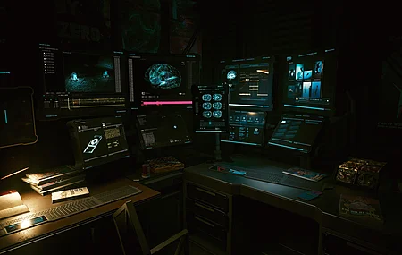 屏幕截图 黑暗 计算机 键盘 灯 桌子 微芯片 网络  电脑壁纸 4K壁纸