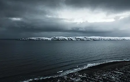 自然 雪 冬天 云 海 风景 悬崖 海岸  电脑壁纸 4K壁纸