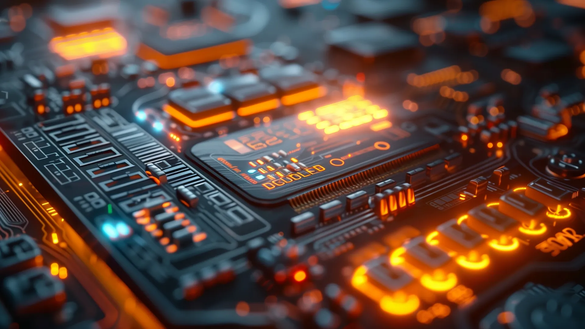 人工智能艺术 发光 电路板 电脑壁纸 4K壁纸