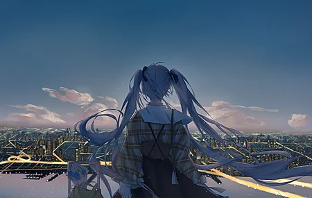 站立 动漫 动漫女孩 风景  电脑壁纸 4K壁纸