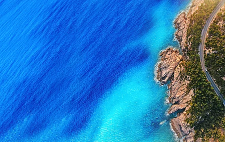 自然 景观 水 岩石 道路海滩 电脑壁纸 4K壁纸