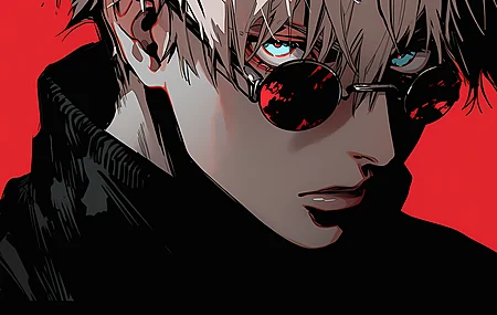 人工智能艺术 红色 御津启森 五条聪 眼镜  电脑壁纸 4K壁纸