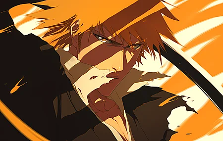 二次元 黑崎一护 眼神 犀利 电脑壁纸 4K壁纸