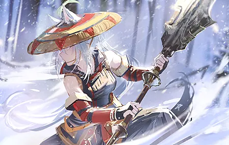 动漫女孩 白上伏树 怪物猎人世界 电脑壁纸 4K壁纸