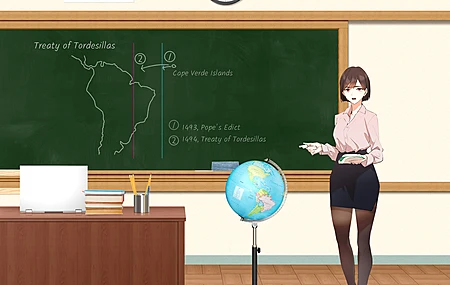 教室 桌子 教师 世界历史 地球仪 电脑壁纸 4K壁纸