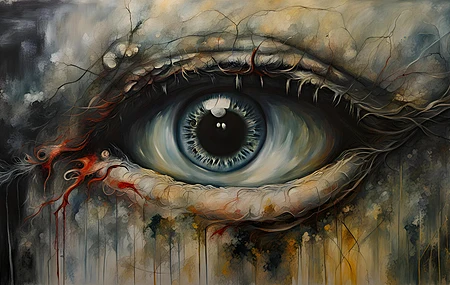 眼球 看着观众 人工智能艺术 睫毛 抽象  电脑壁纸 4K壁纸
