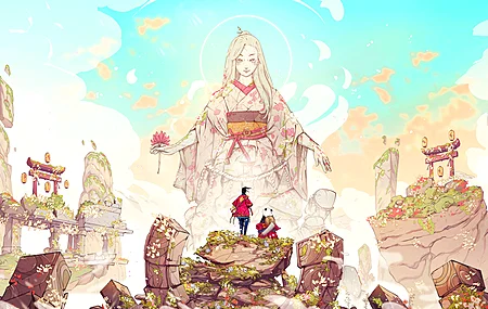 数字艺术 武士 熊猫 花卉 旅行者 电脑壁纸 4K壁纸