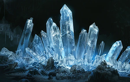 蓝色 水晶 电脑壁纸 4K壁纸