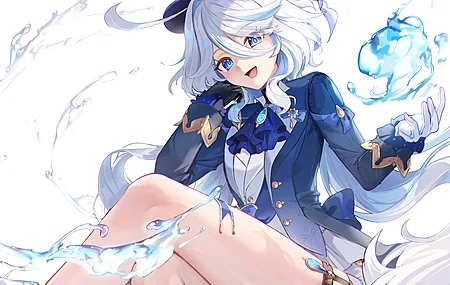 水花 微笑 动漫 动漫少女 电脑壁纸 4K壁纸