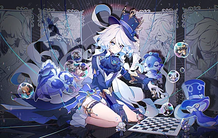 蓝色魔术帽 国际棋盘 动漫 动漫女孩 电脑壁纸 4K壁纸