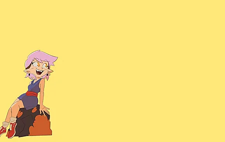 紫色头发 染发 张开嘴 舌头 简单背景 迪士尼 电脑贴纸 8K贴纸